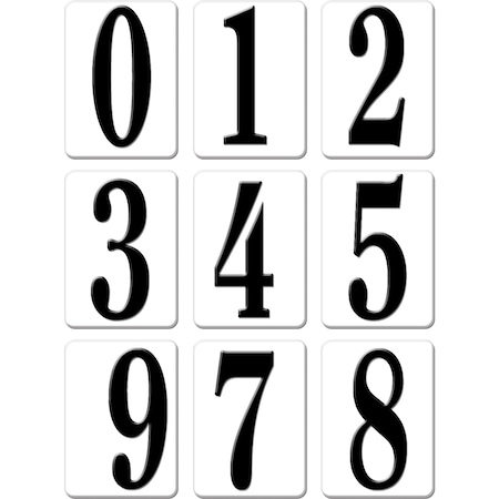 Hy-Ko 2.375In Self-Adhesive Black Numbers, 2PK A02192